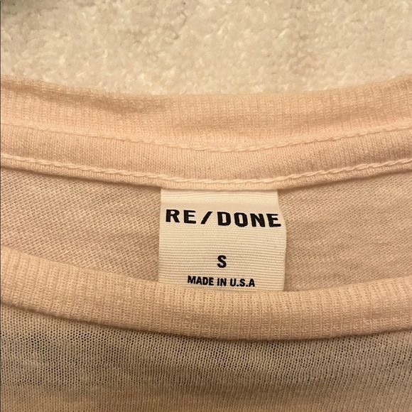 Re/Done Pink Classic Pizza Tee - Picture 2 of 7